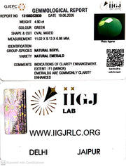 4.9/CT Natural Panna Stone with Govt. Lab Certificate-13108D53939